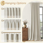 Extra Long 100% Blackout Linen Curtains - Image 6