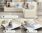AMERLIFE 106" Oversized Sofa Bed, Sectional Sleeper Sofa - Image 3
