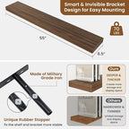 fuqing Floating Shelves for Wall, Wall Mounted Wood Floating Shelf - Image 3