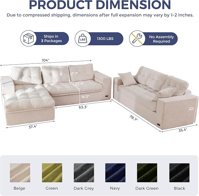 MAXYOYO Modular Sectional Sofa - Image 2