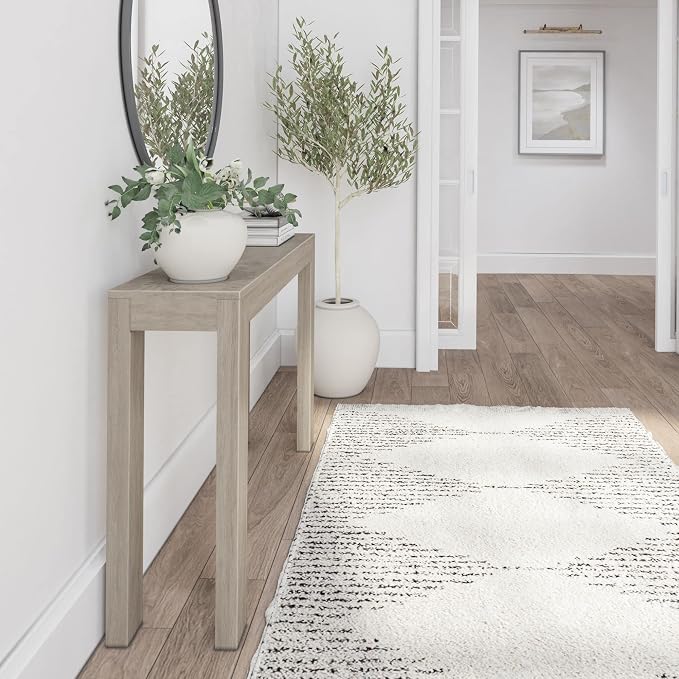 Plank+Beam Modern 46 Inch Console Table, Solid Pine Wood Entryway Table - Image 6
