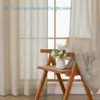 Chyhomenyc Semi Sheer Curtains 84 Inches Long 2 Panels Set, Light Filtering - Image 7