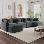 mikibama Modular Sectional Sofa, 146.5 Inch U Shaped Couch Set - Image 9