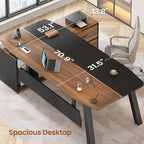 SEDETA 71" Executive Desk with File Cabinet, Large Office Desk with Drawers and - Image 3