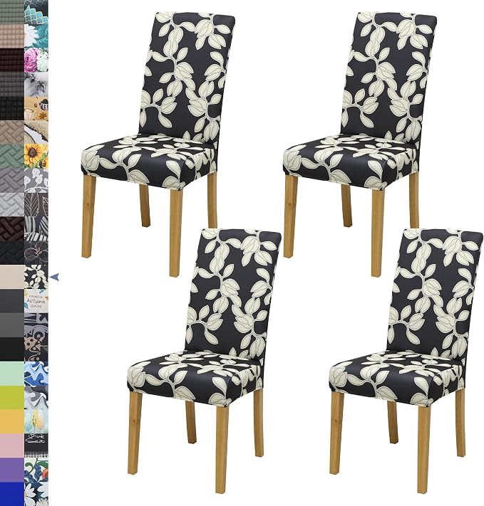 BIETYONE Stretch Dining Chair Covers Set of 4, Soft Removable Washable Kitchen by BIETYONE