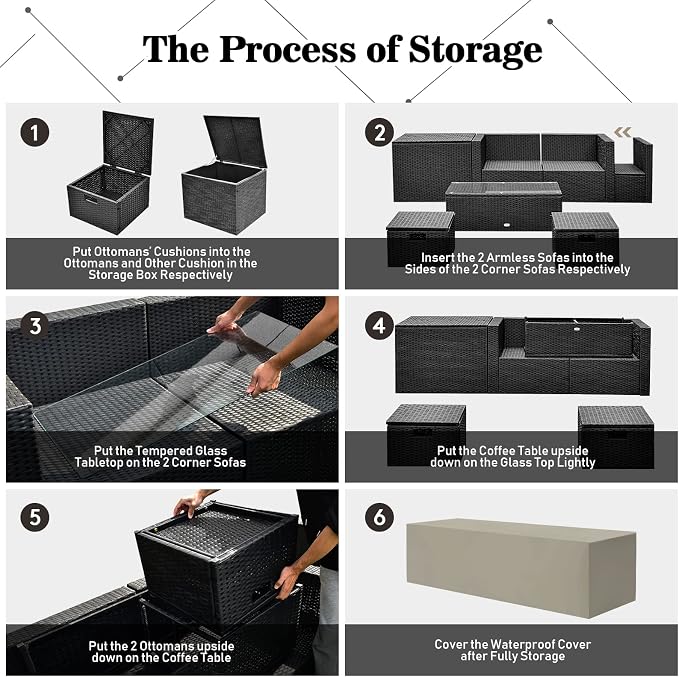 Tangkula 8 Pieces Patio Furniture Set - Image 5