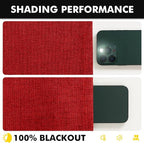 MIULEE 100% Blackout Linen Curtains 42 x 84 Inch Christmas Red 2 Panels | - Image 7