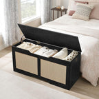 HOOBRO Storage Bench, 43.3" Toy Box, Rattan-Like Storage Chest, Sturdy Entryway - Image 4