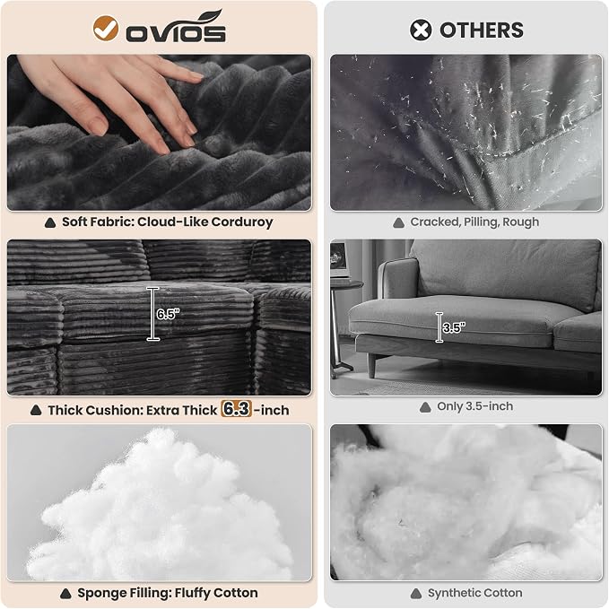 ovios 32.7 inches Ottoman Seat Module - Image 8