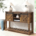 Brown Farmhouse Entryway Table, Rustic Hallway Table by Home