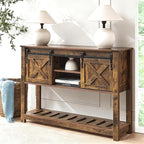 Brown Farmhouse Entryway Table, Rustic Hallway Table by Home