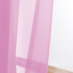 Pink Sheer Curtains 90 Inch Length, Elegant Soft Sheer Curtains - Image 3
