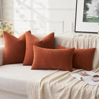 MIULEE Fall Rust Chenille Couch Throw Pillow Covers, 16x16 | Set of 2, Soft - Image 5