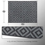 SAND MINE Waterproof Outdoor Rug 9x12 ft, Plastic Reversible Rug, Modern Area - Image 2