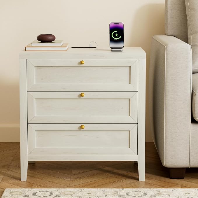 EYYTHUNG 3 Drawer Nightstand - Image 6