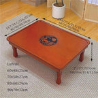 Folding Table, Korean Tatami Dining Table/Tea Room Table/Kang Table/Low Wooden - Image 2