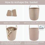XUANGUO Cotton Rope Laundry Basket Hamper - Image 7