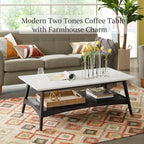 Madison Park Coffee Table with Storage Shelf, Rectangular Table - Image 3