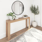 Plank+Beam Modern 56 Inch Console Table, Solid Pine Wood Entryway Table by PlankBeam