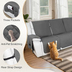 HDCAXKJ 100% Waterproof Reclining Sectional Couch Covers L Shape Recliner Sofa - Image 5