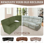 ALIECOM 100% Waterproof Recliner Sectional Couch Covers L Shape Stretch Corner - Image 7