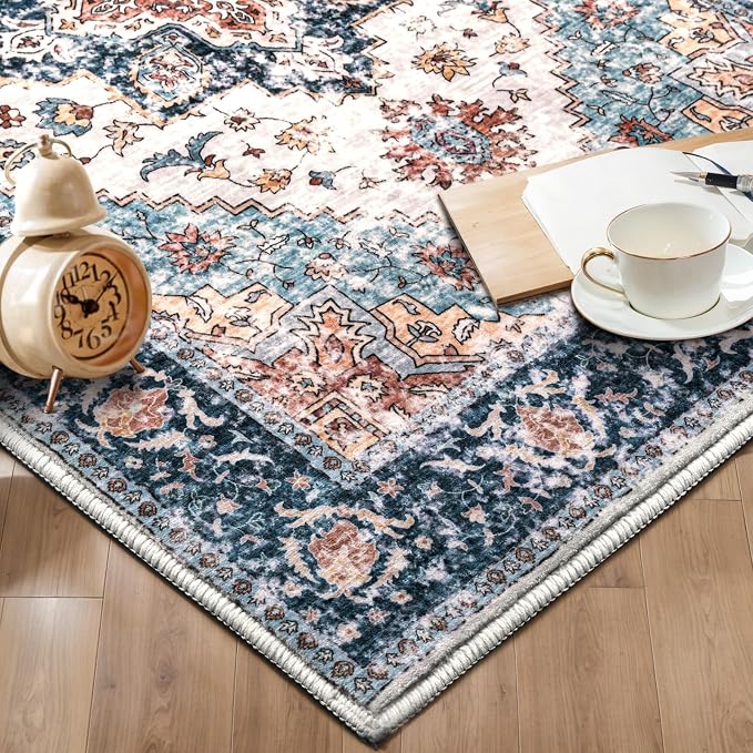SERISSA 5x7 Washable Non Slip Boho Area Rug - Image 7
