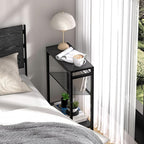 End Table Set of 2 for Small Space, 3-Tier Narrow Side Table - Image 9