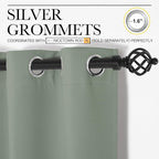 NICETOWN Sage Green Blackout Curtains 120" Long - Image 3