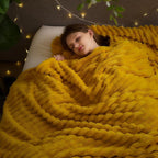 NEWCOSPLAY Fleece Ribbed Cozy King Blanket - Image 2