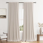 100% Blackout Curtains 120 Inch Length 2 Panels Set by Guken