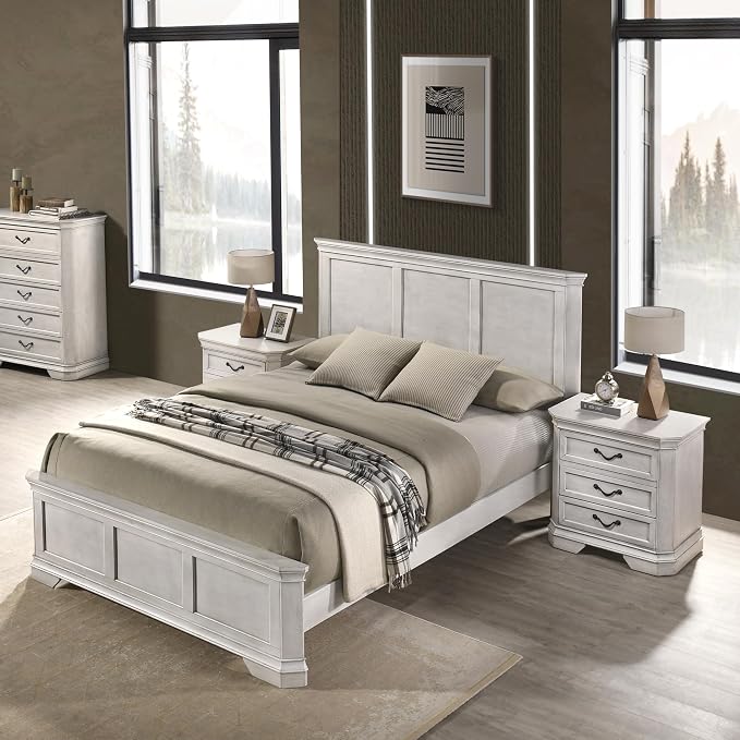 Roundhill Furniture Maderne Wood Panel Bed - Image 2
