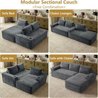 104" Cloud Sectional Couch L-Shaped - Image 3