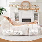 Hobestluk Big Bean Bag Lounger Chairs Large Beanbag Chair - Image 4