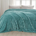 NEWCOSPLAY Fleece Ribbed Cozy King Blanket by NEWCOSPLAY
