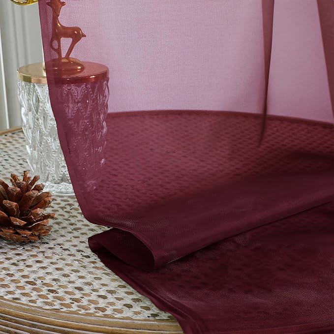 Wine Bedroom Curtains 2 Panel Sets 90 Inch Length, 59 Inch Extra Wide Light - Image 4