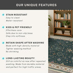 Dark Green Washable 2'6"x10' Long Runner Rugs - Image 7