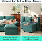 LINSY HOME Chaise Modular for Sectional Sofa, Cloud Sofa Lounge - Image 3