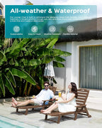 Ciokea Outdoor Chaise Lounge Chair Set of 2, Patio Lounge Chairs - Image 8