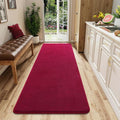 2x6 Runner Rug for Hallway, Long Runner Rugs Non Slip, Wine Red | Soft Washable by AROGANAREARUG