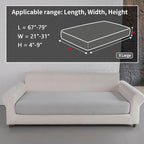 OHSIO Couch Cushion Covers for Sectional Sofa, Stretch Soft Sofa Slipcovers - Image 2