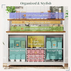 HOMCOM Farmhouse Coffee Bar Cabinet - Image 5