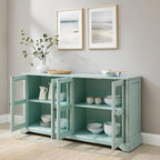 Crosley Furniture Holbrook Traditional Glass Door Sideboard Buffet Cabinet - Image 9