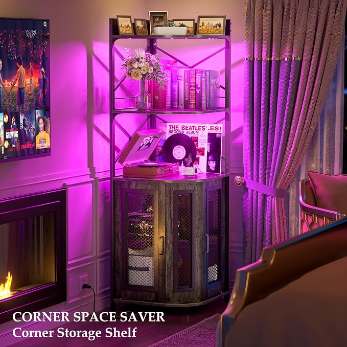 Aheaplus Corner Bar Cabinet - Image 7