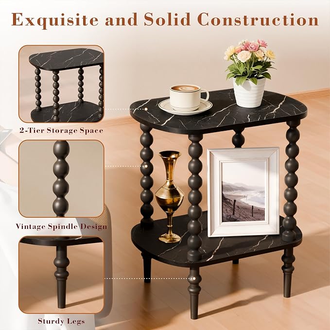 2-Tier Side Table, Small End Table - Image 5