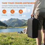 Armless Rocking Camping Chair for Adults, Portable Folding Outdoor Rocker - Image 6