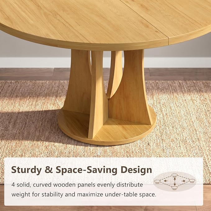 Einhomn 47.2-inch Round Dining Table, Kitchen Table - Image 7