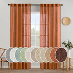 MIULEE Orange Fall Curtains 52x84 Inch 2 Panels by MIULEE