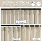 Pinch Pleated Extra Wide 70 Inch High Ceiling Curtains 108 Inches Long 2 Panels - Image 5