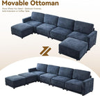 77.4" Chenille Modular Loveseat Oversized Upholstered 2 Seater Sectional Sofa - Image 8