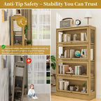 Display Cabinet with Acrylic Glass Doors, 4-Tiers Curio Cabinet with LED - Image 6